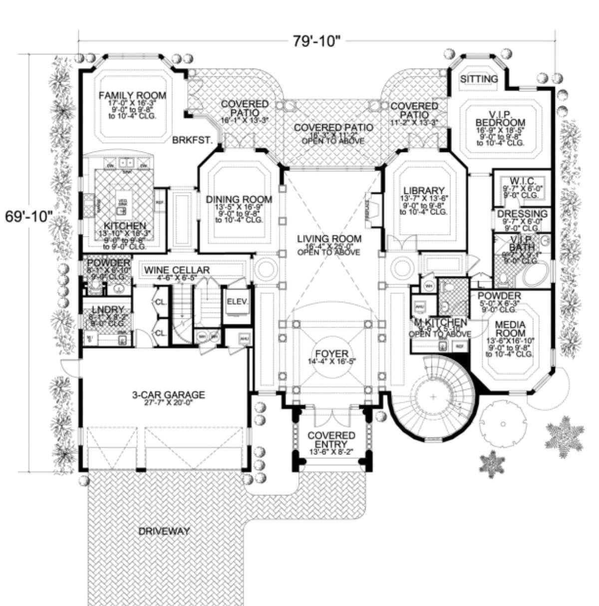 Floorplan 1 for House Plan #168-00096