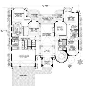 Floorplan 1 for House Plan #168-00096