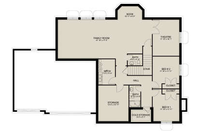 Basement for House Plan #2802-00504