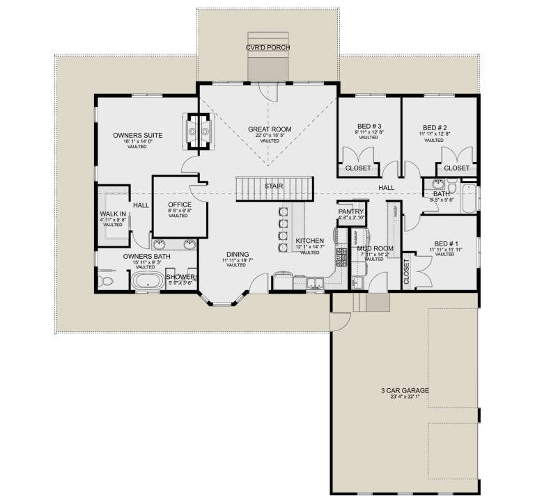 House Plan House Plan #35245 Drawing 1