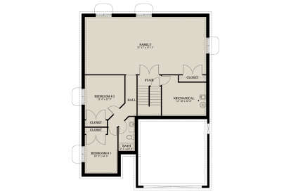 Basement for House Plan #2802-00507