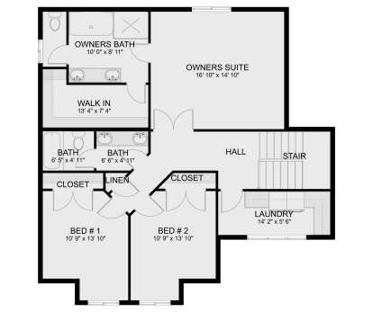 Second Floor for House Plan #2802-00508