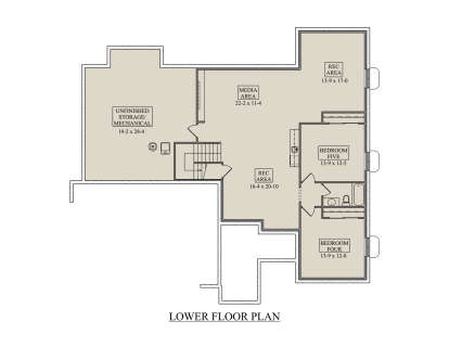 Basement for House Plan #5631-00323