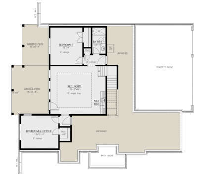 Basement for House Plan #286-00126