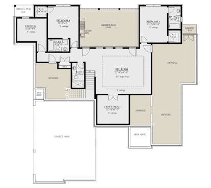Basement for House Plan #286-00127