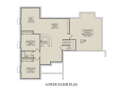 Basement for House Plan #5631-00326