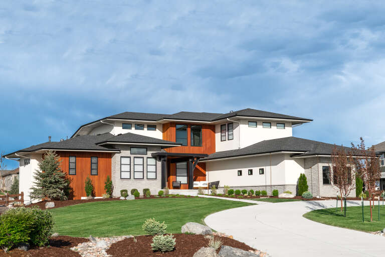 House Plan House Plan #35262 Angled Front Elevation