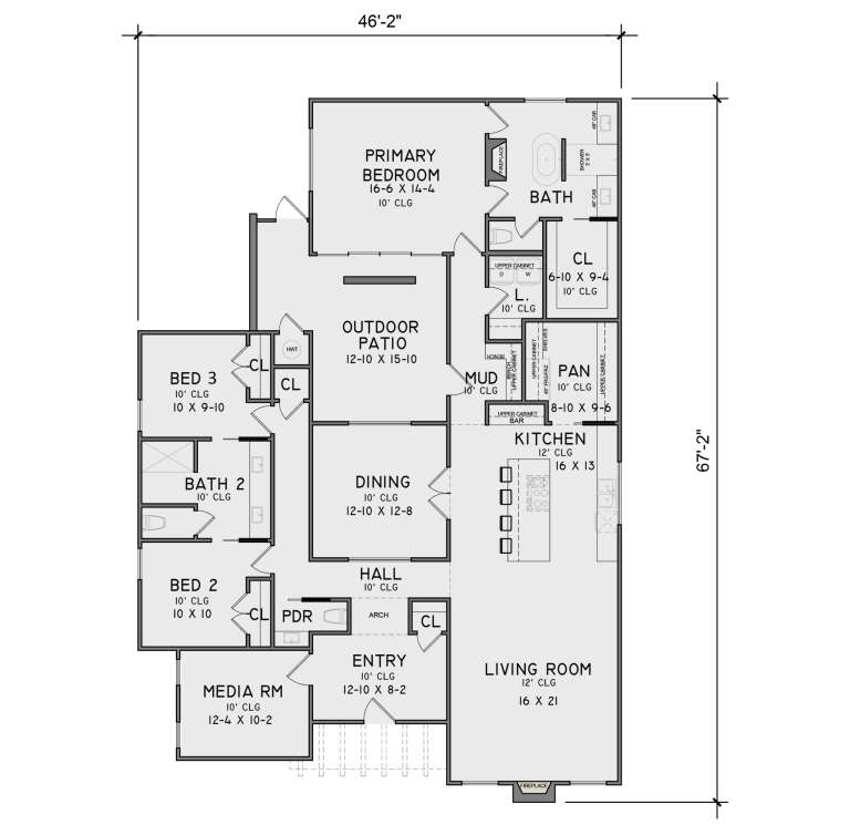 House Plan House Plan #35266 Drawing 1