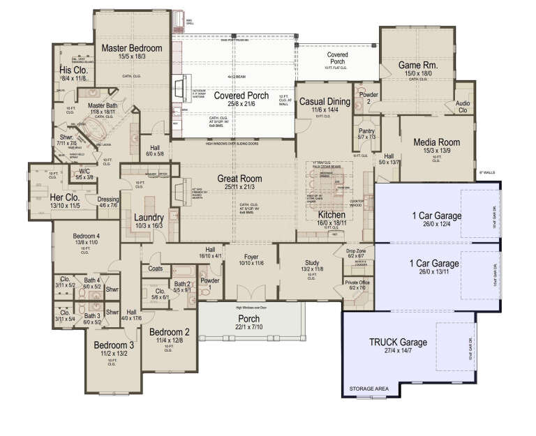 House Plan House Plan #35274 Drawing 1