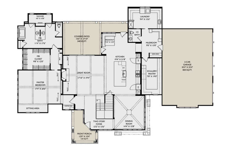 House Plan House Plan #35275 Drawing 1