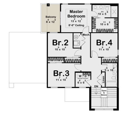 Second Floor for House Plan #963-01258