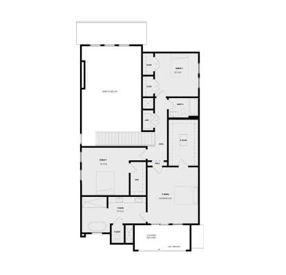 Second Floor for House Plan #9185-00034