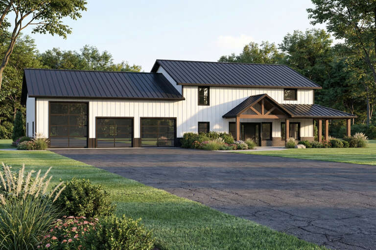 House Plan House Plan #35283 Angled Front Elevation
