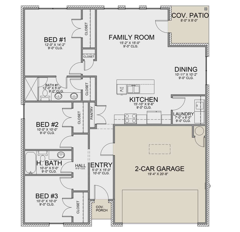 House Plan House Plan #35284 Drawing 1