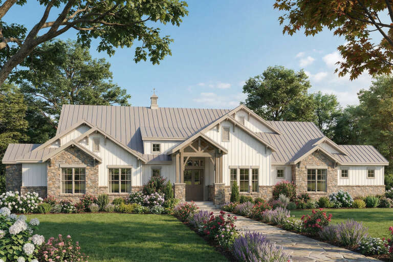 House Plan House Plan #35287 Angled Front Elevation