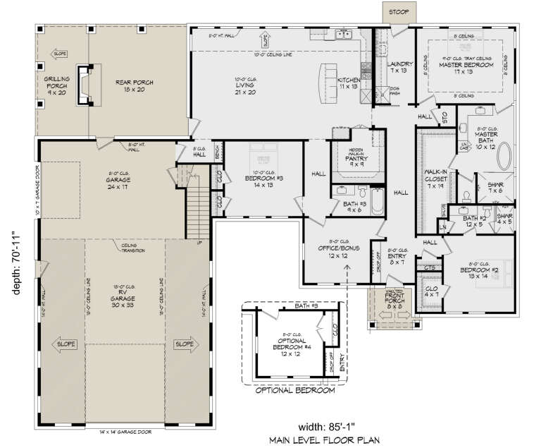 House Plan House Plan #35289 Drawing 1