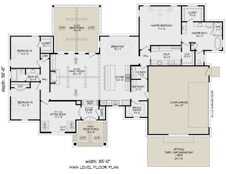 House Plan House Plan #35291 Drawing 1