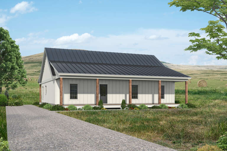 House Plan House Plan #35294 Angled Front Elevation