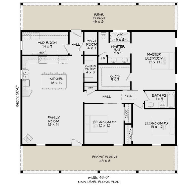 House Plan House Plan #35294 Drawing 1