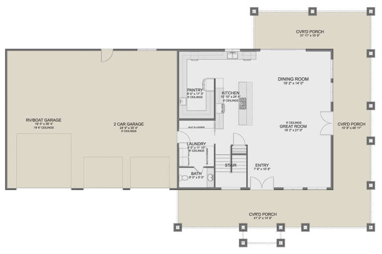 House Plan House Plan #35300 Drawing 1