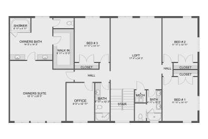 Second Floor for House Plan #2802-00511