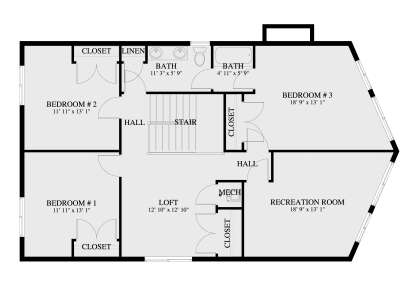 Second Floor for House Plan #2802-00515