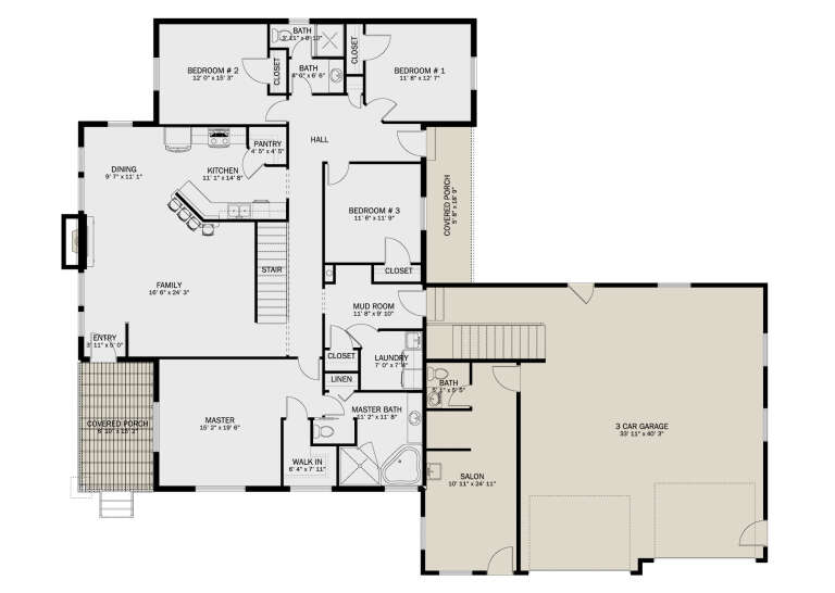 House Plan House Plan #35305 Drawing 1