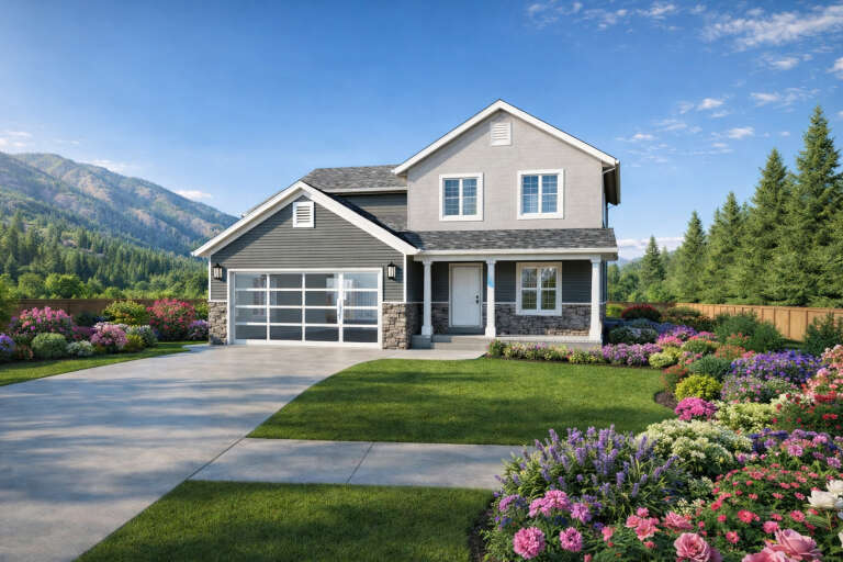 House Plan House Plan #35307 Angled Front Elevation