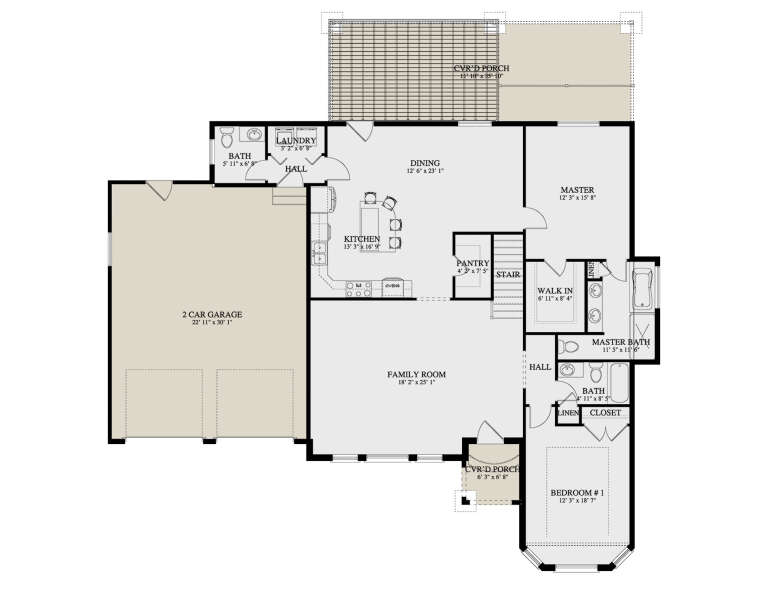House Plan House Plan #35308 Drawing 1