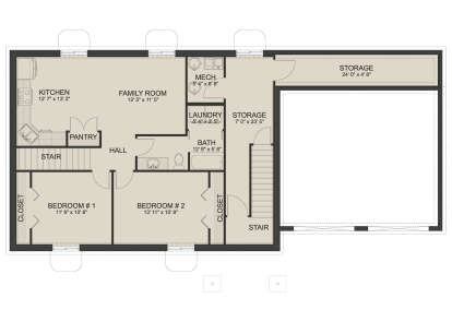 Basement  for House Plan #2802-00520