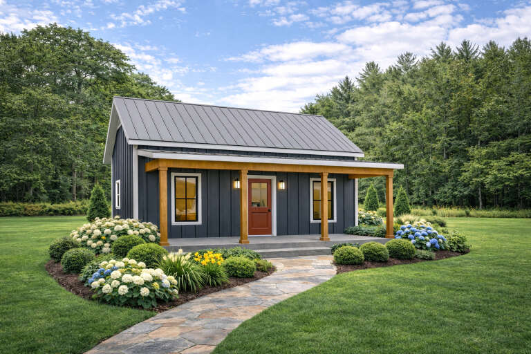 House Plan House Plan #35311 Angled Front Elevation 
