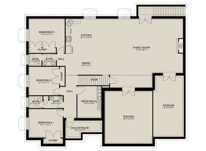 Basement for House Plan #2802-00522