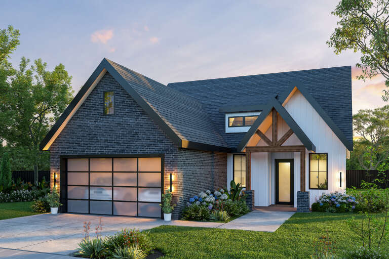 House Plan House Plan #35319 Angled Front Elevation 