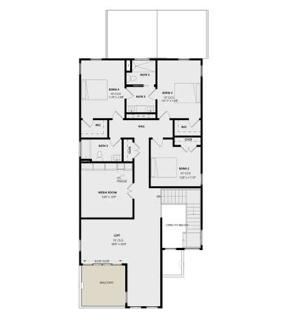 Second Floor for House Plan #9185-00036