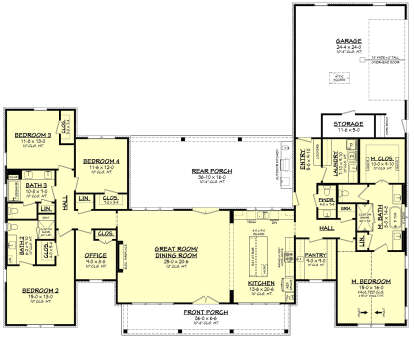 Main Floor  for House Plan #041-00427
