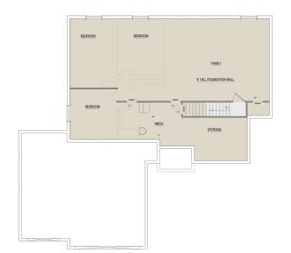 Basement for House Plan #8768-00182