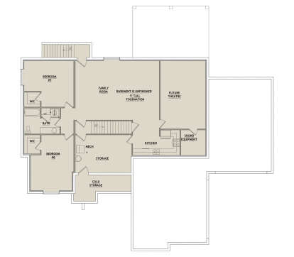 Basement for House Plan #8768-00183