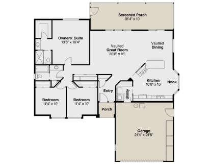 Main Floor  for House Plan #035-01218