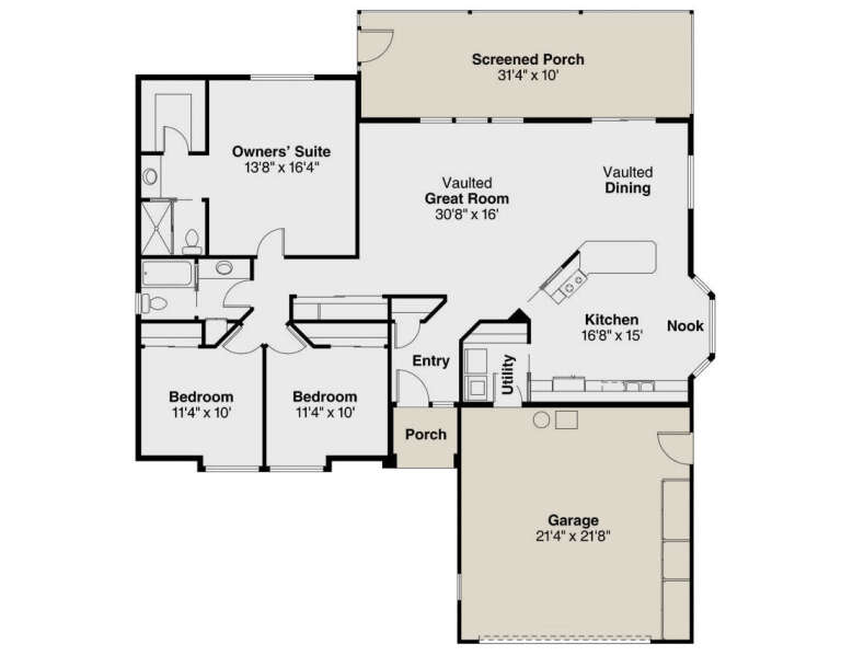 House Plan House Plan #35335 Drawing 1