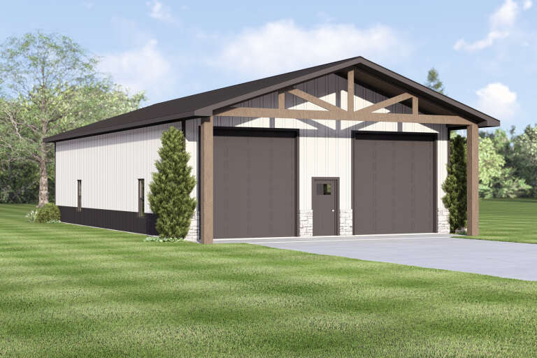 House Plan House Plan #35341 Angled Front Elevation 