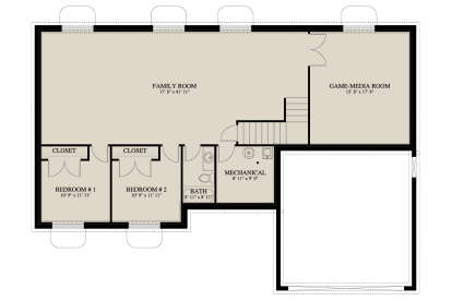 Basement for House Plan #2802-00530