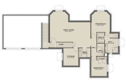 Basement for House Plan #2802-00533