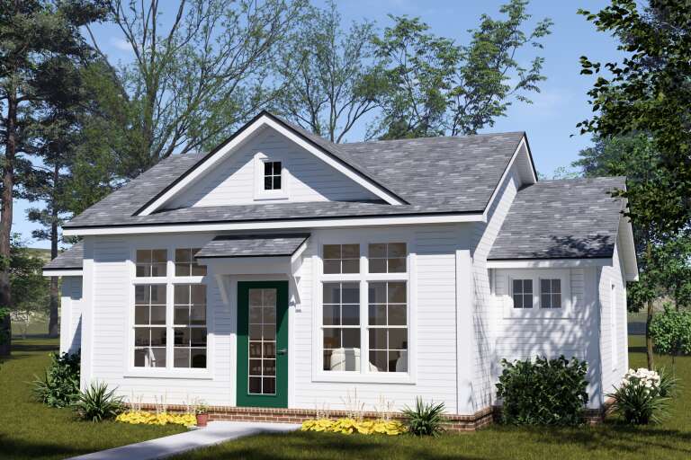 House Plan House Plan #35347 Angled Front Elevation 