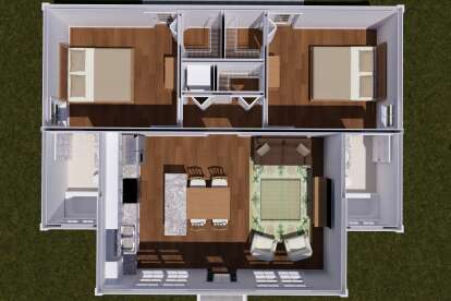 Overhead First Floor for House Plan #4848-00579