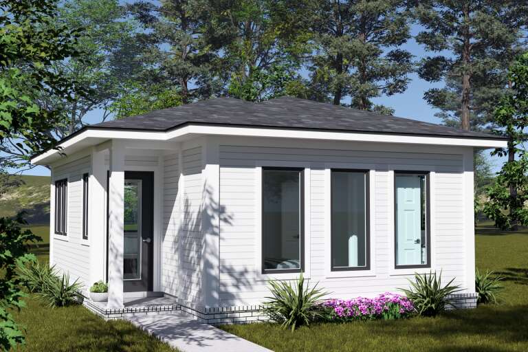 House Plan House Plan #35349 Angled Front Elevation 
