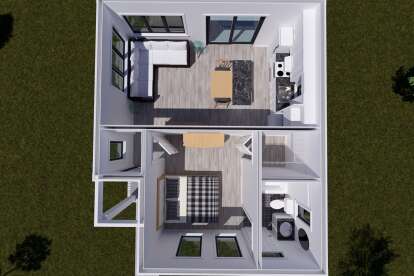 Overhead First Floor for House Plan #4848-00581