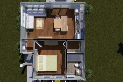 Overhead First Floor for House Plan #4848-00582