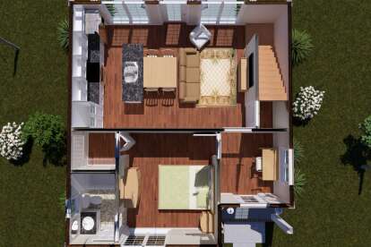 Overhead First Floor for House Plan #4848-00583