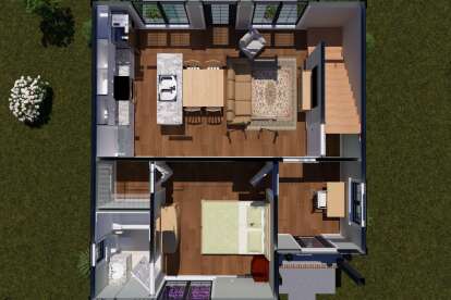 Overhead First Floor for House Plan #4848-00584