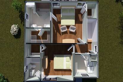 Overhead Second Floor for House Plan #4848-00584